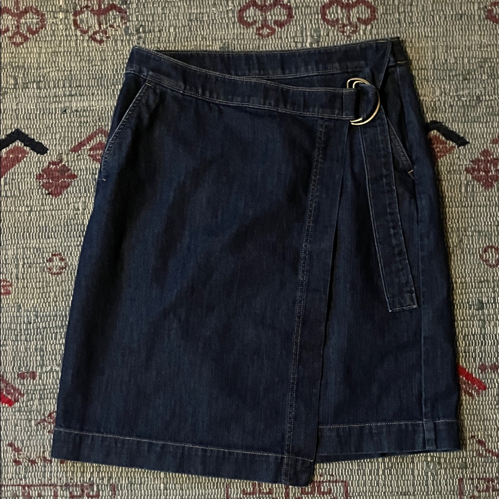 Banana Republic Dark Blue Wrap Pencil Skirt - Size 4
